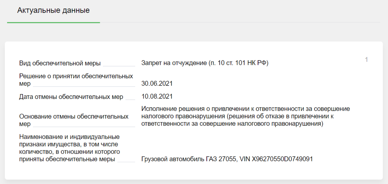 Обеспечительные меры ФНС